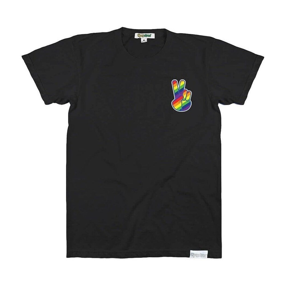 TIPSY ELVES PEACE PRIDE TEE T SHIRT Men's Size Medium  BLACK  NEW‎ WITH TAGS!!